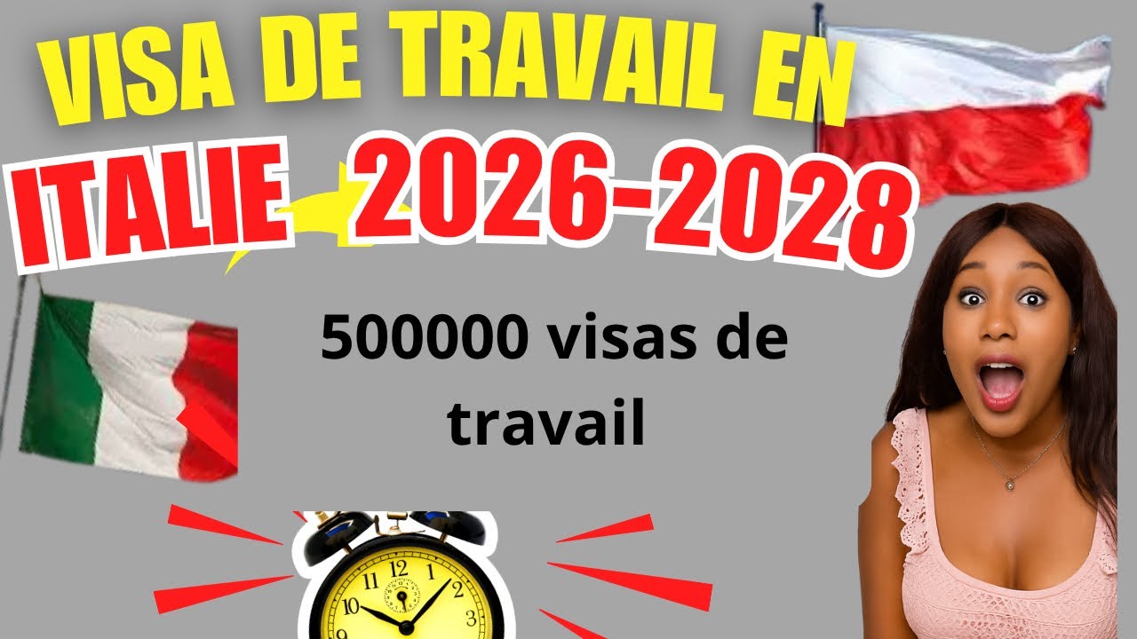 🇮🇹 Italie va donner 497 550 visas de travail jusqu’en 2028 ! Voici comment postuler