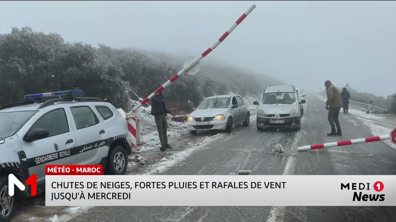 Alerte météo au Maroc : chutes de neige, fortes pluies et rafales de vent lundi mardi et mercredi