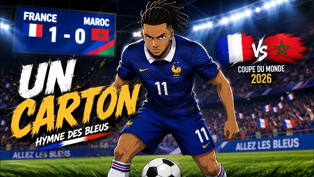UN CARTON ⚽ | France 🇫🇷 vs Maroc 🇲🇦 | Hymne des Bleus | Coupe du Monde 2026