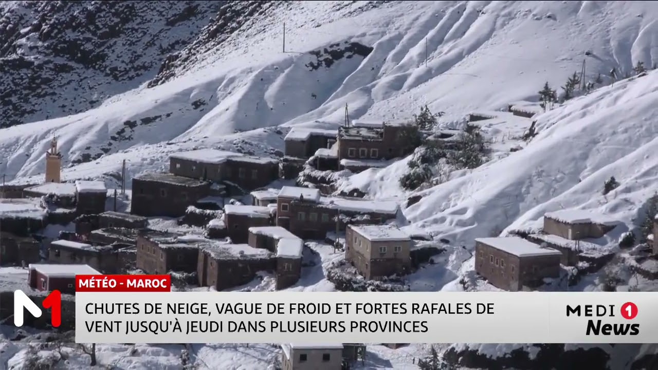 Chutes de neiges, vague de froid et fortes rafales de vent dans plusieurs provinces du Royaume