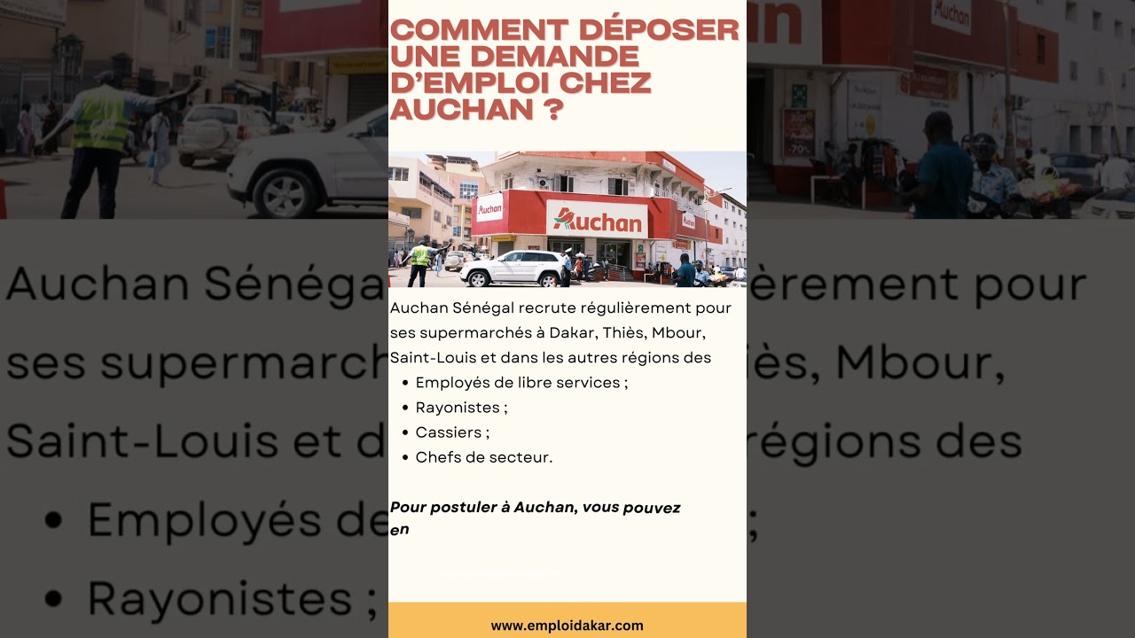 Comment déposer une demande d’emploi chez Auchan ?