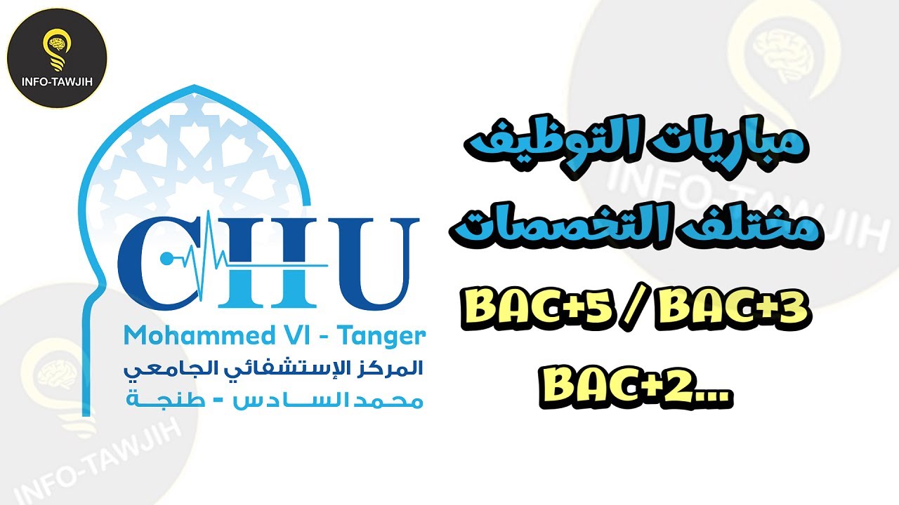 المركز الإستشفائي الجامعي محمد السادس طنجة CHU TANGER: مباريات توظيف 29 منصب 2025.