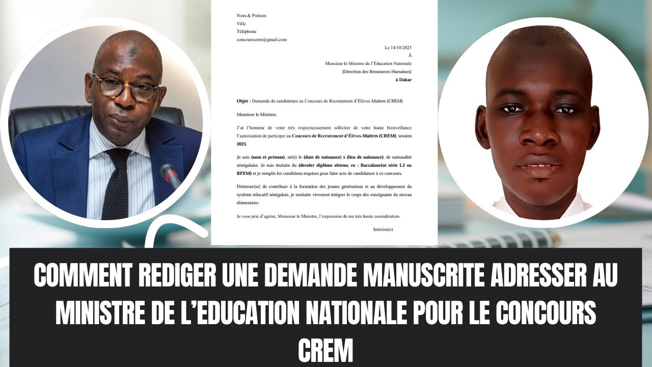 Concours CREM 2025 : Comment rédiger une demande manuscrite parfaite (modèle + astuces)