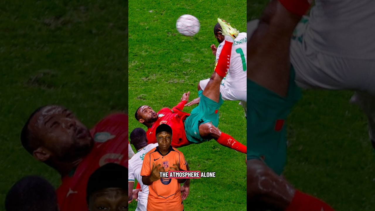 Ayoub El Kaabi Bicycle Kick Goal in Morocco 2-0 Comoros