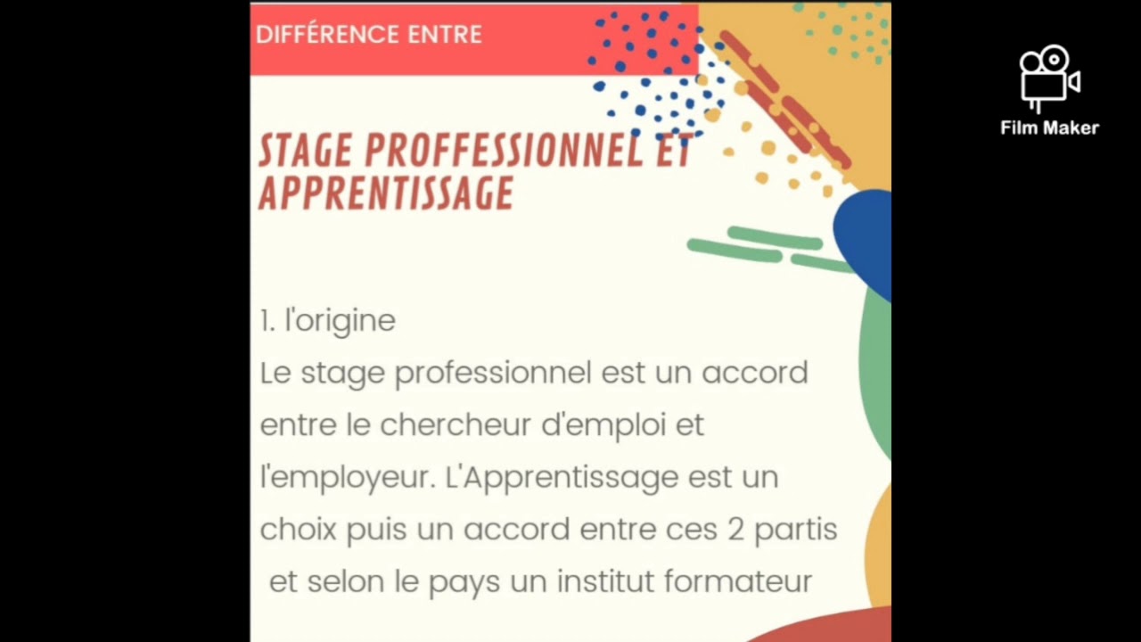 Différence entre APPRENTISSAGE et STAGE PROFESSIONNEL
