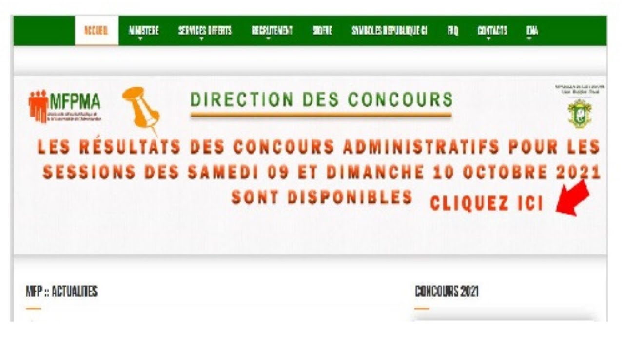 Concours Administratifs De La Fonction Publique : Consulter Votre Résultat - Une Partie Disponible