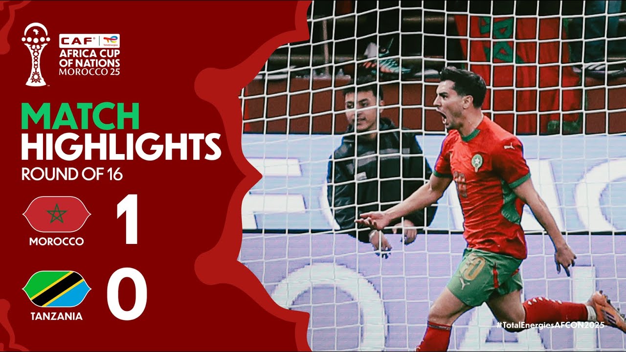 HIGHLIGHTS | Morocco 🆚 Tanzania | #TotalEnergiesAFCON2025 - Round of 16 | ملخص المغرب وتنزانيا