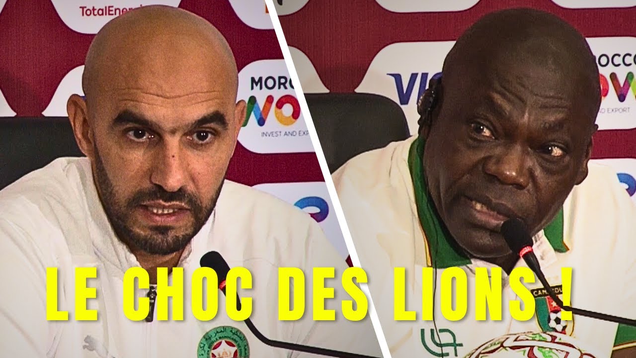 CAN 2025 : Walid REGRAGUI et David PAGOU lancent le choc MAROC - CAMEROUN !