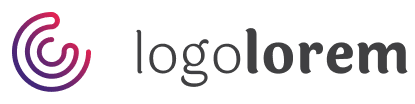 Logo coloré Logolorem à gauche du texte.
