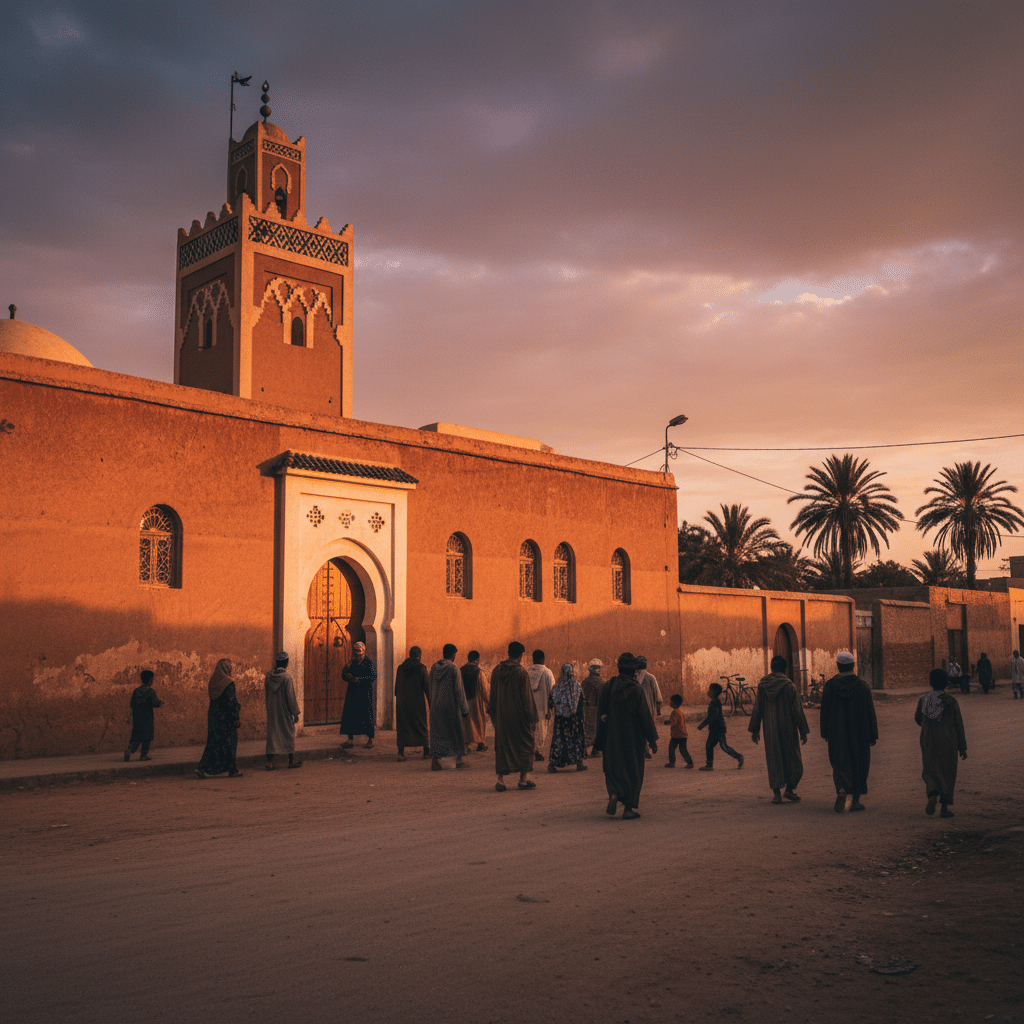 consultez les horaires de prière à guelmim pour aujourd'hui : découvrez les heures exactes de fajr, dhuhr, asr, maghrib et isha. restez à l'heure pour vos prières quotidiennes.