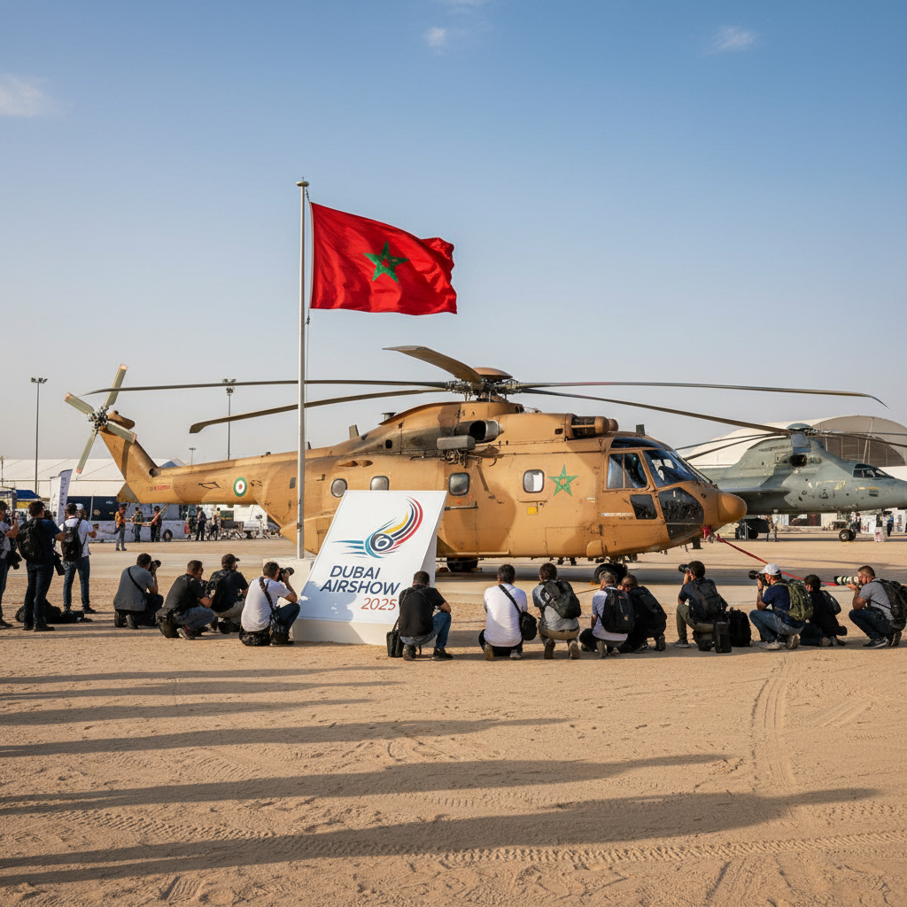 découvrez la participation du maroc au salon aéronautique de dubaï 2025 avec la commande stratégique d'hélicoptères h225m, renforçant ainsi ses capacités de défense et de sécurité.