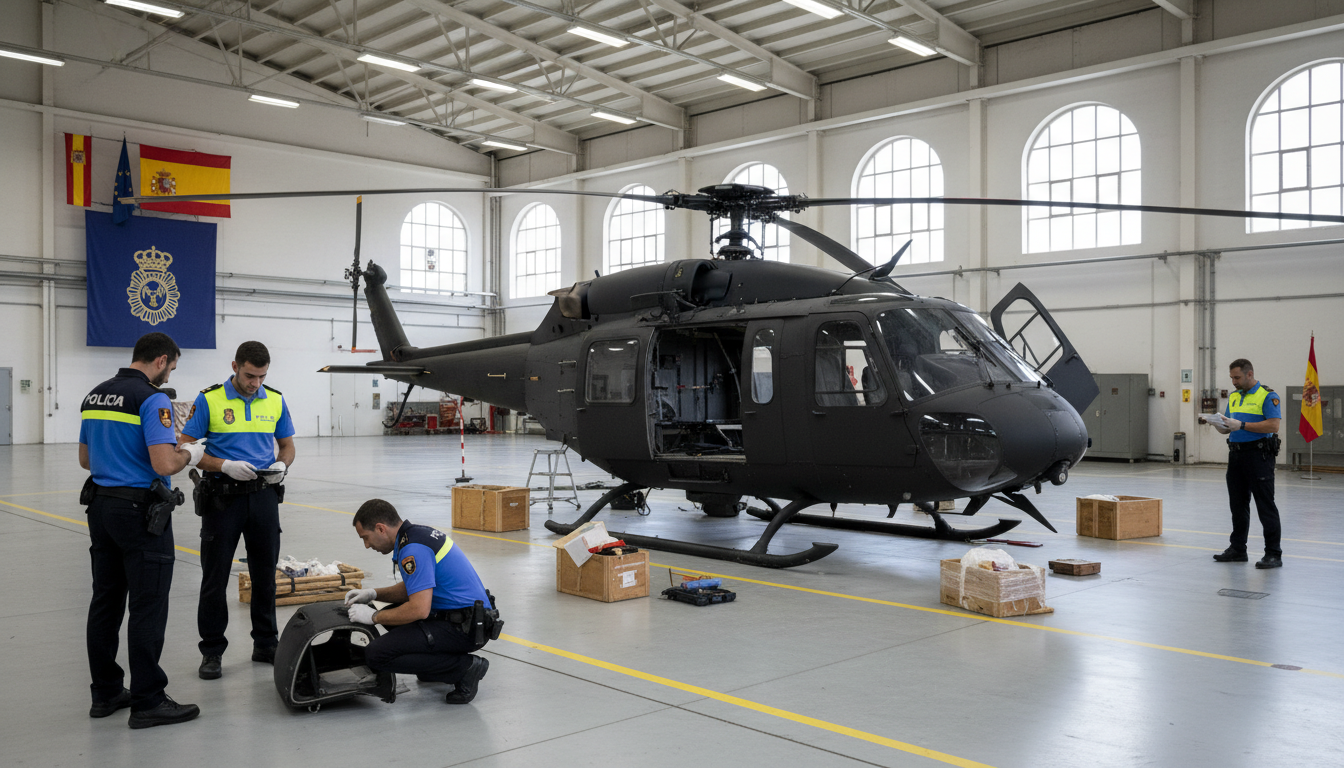 la police espagnole a démantelé un réseau audacieux qui utilisait des hélicoptères pour transporter de la drogue depuis le maroc, mettant fin à une opération criminelle sophistiquée.