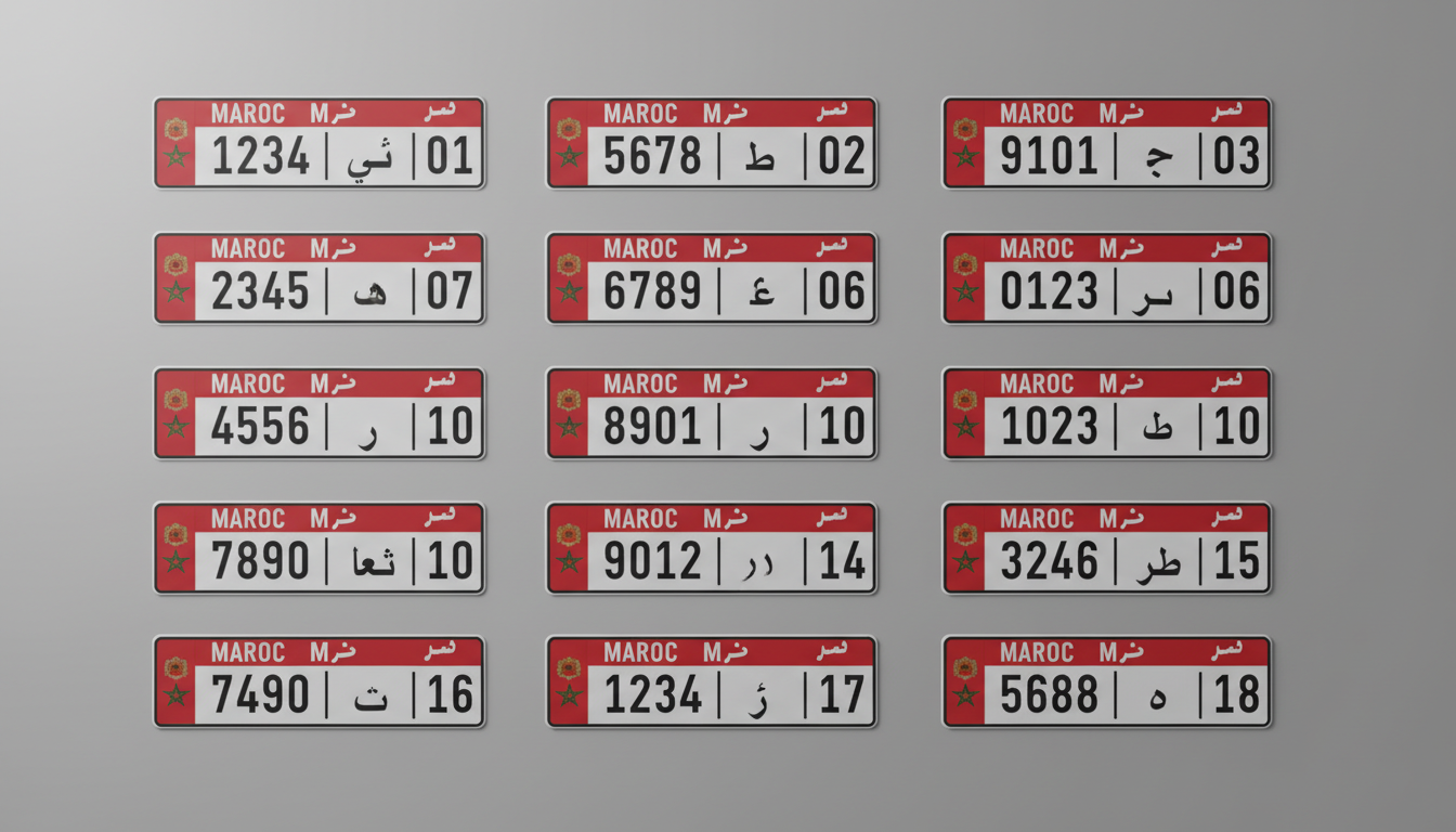 découvrez la liste complète des codes des plaques d'immatriculation des voitures au maroc en 2025, classés par ville pour faciliter l'identification.
