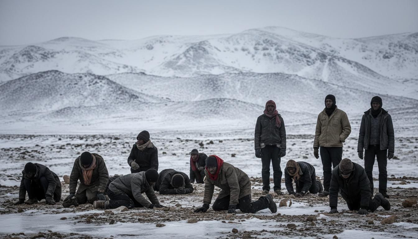 neuf migrants africains trouvent la mort dans des conditions glaciales à la frontière entre le maroc et l'algérie, soulignant la gravité de la crise migratoire dans la région.