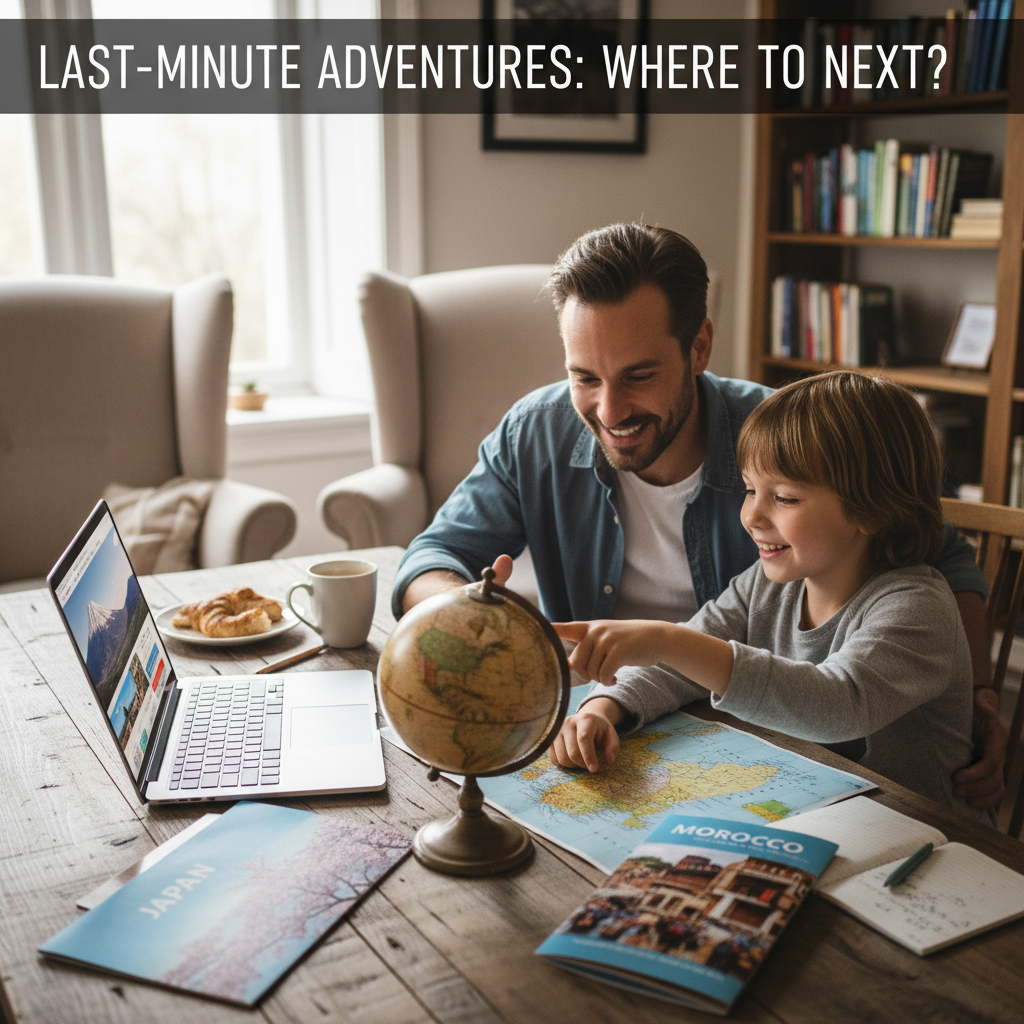 découvrez comment organiser un voyage de dernière minute avec votre père vers le japon, le maroc ou une destination surprise. conseils pratiques et idées pour une aventure inoubliable en famille.