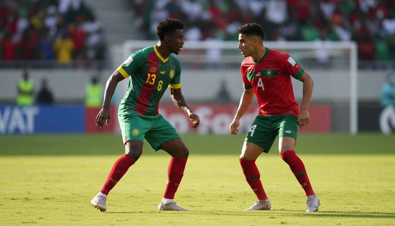 suivez le duel décisif entre le cameroun et le maroc ce vendredi, un match crucial qui promet suspense et intensité.