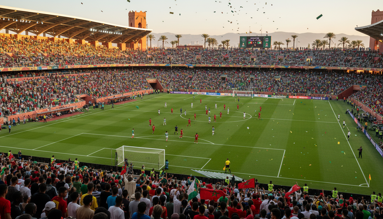 اكتشف التشكيلة الجذابة لدور الستة عشر من تووتال إنرجيز كان أفريقيا 2025 في المغرب، مع مواجهات واعدة وكرة قدم استثنائية.
