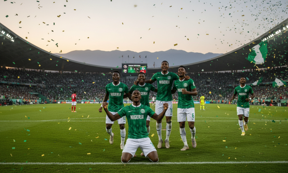 le nigeria s'impose 2-0 face à l'algérie et se qualifie pour les demi-finales de la can où il rencontrera le maroc.
