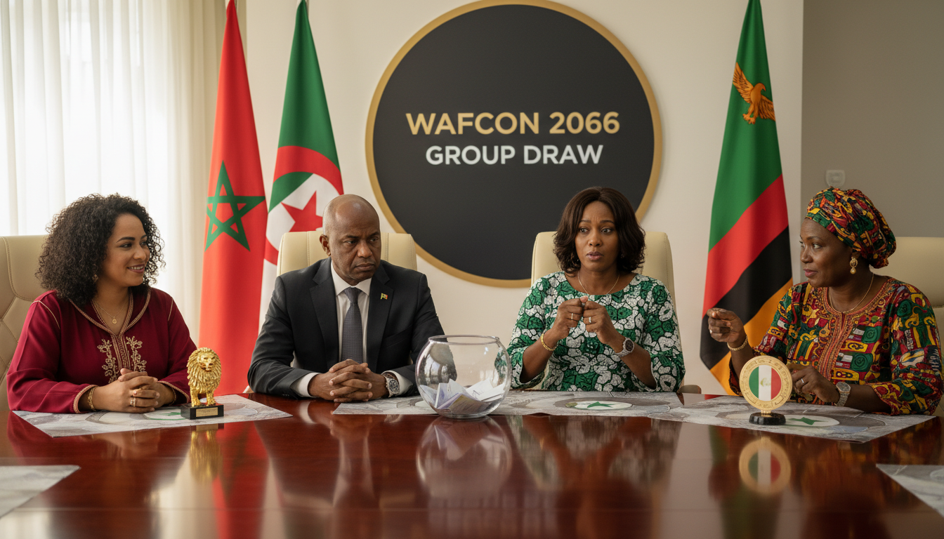 découvrez le tirage au sort des groupes de la wafcon 2026 : le maroc affronte l'algérie et le nigeria défie la zambie dans une compétition intense et passionnante.