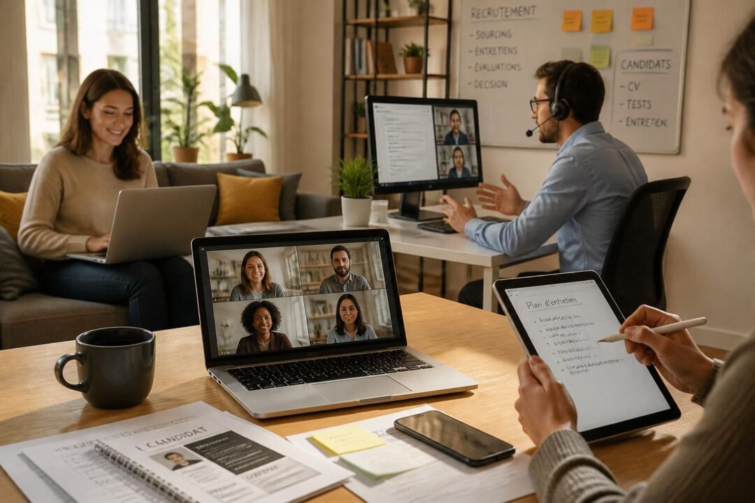 découvrez notre guide complet pour réussir vos recrutements à distance, de la recherche de candidats à l'intégration, avec des conseils pratiques et des outils efficaces.
