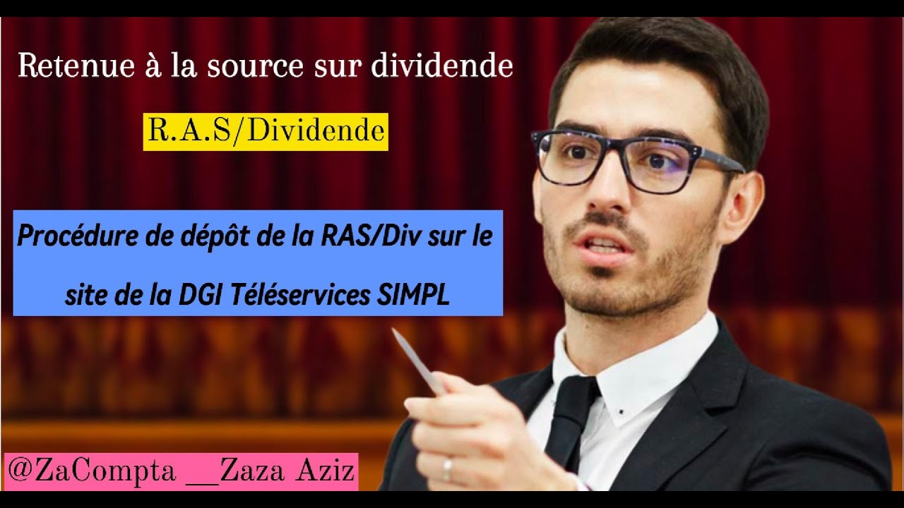 La nouvelle Procédure de paiement de la RAS/Div sur le site DGI Téléservices SIMPL