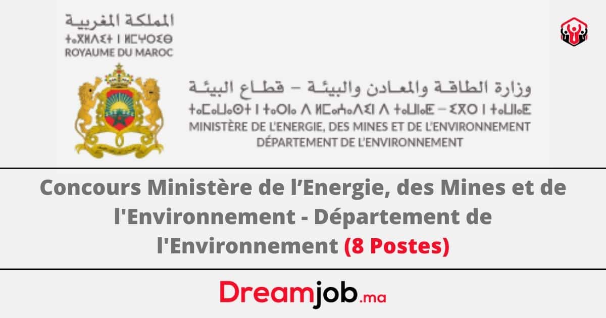 Concours Ministère De L’Energie, Des Mines Et De L'Environnement (8 ...